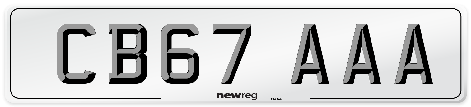 CB67 AAA Number Plate from New Reg